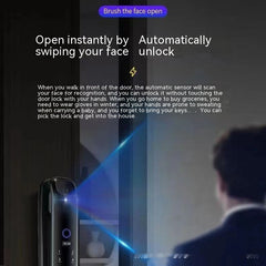 Automatic Fingerprint Lock Household Anti-theft Door 3d Face Recognition Smart Lock Peephole Viewer Password Lock