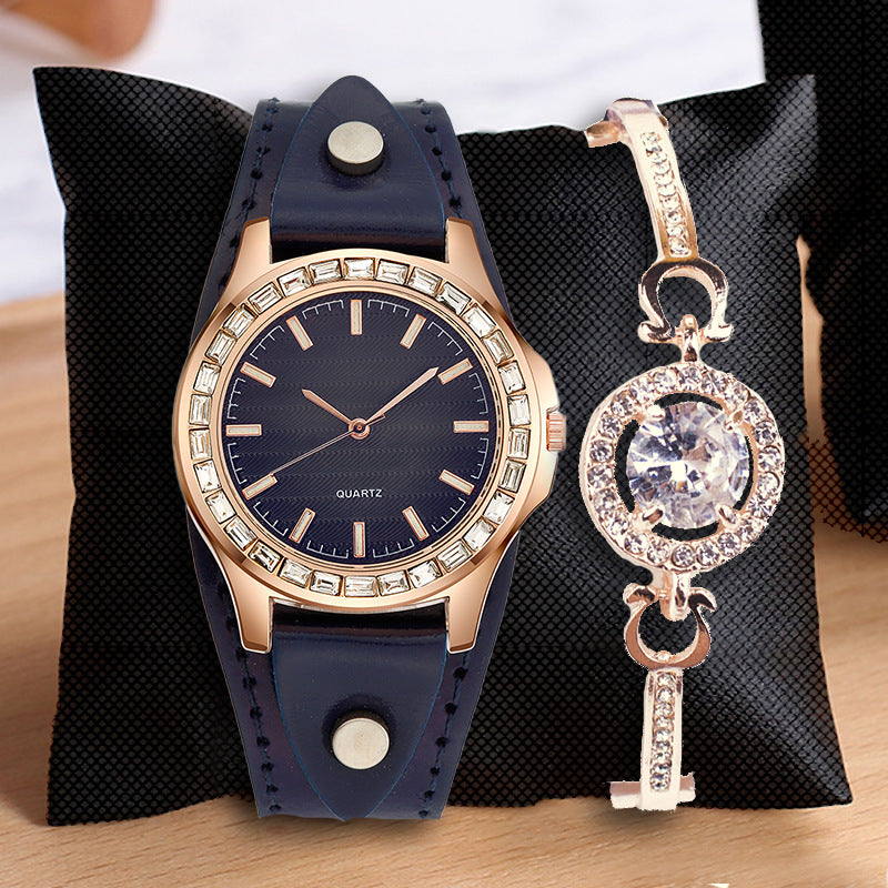 Light Luxury Watch Full Diamond Bracelet Women's Watch Simple