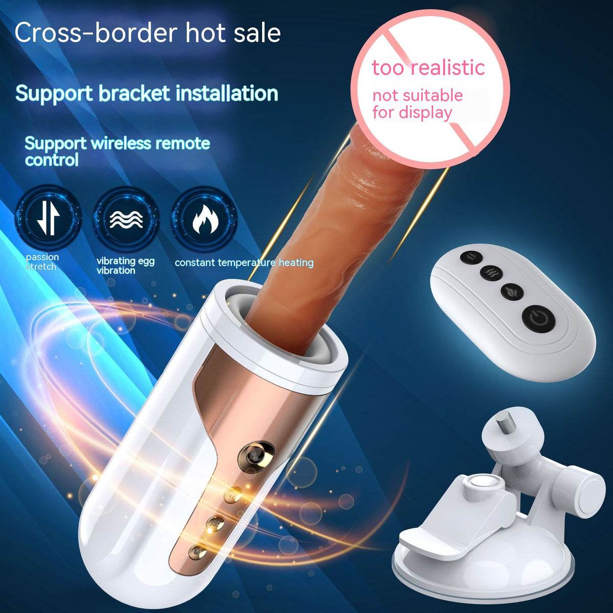 Heating Automatic Take Out And Insert Telescopic Cannon Female Dildos Vibrator