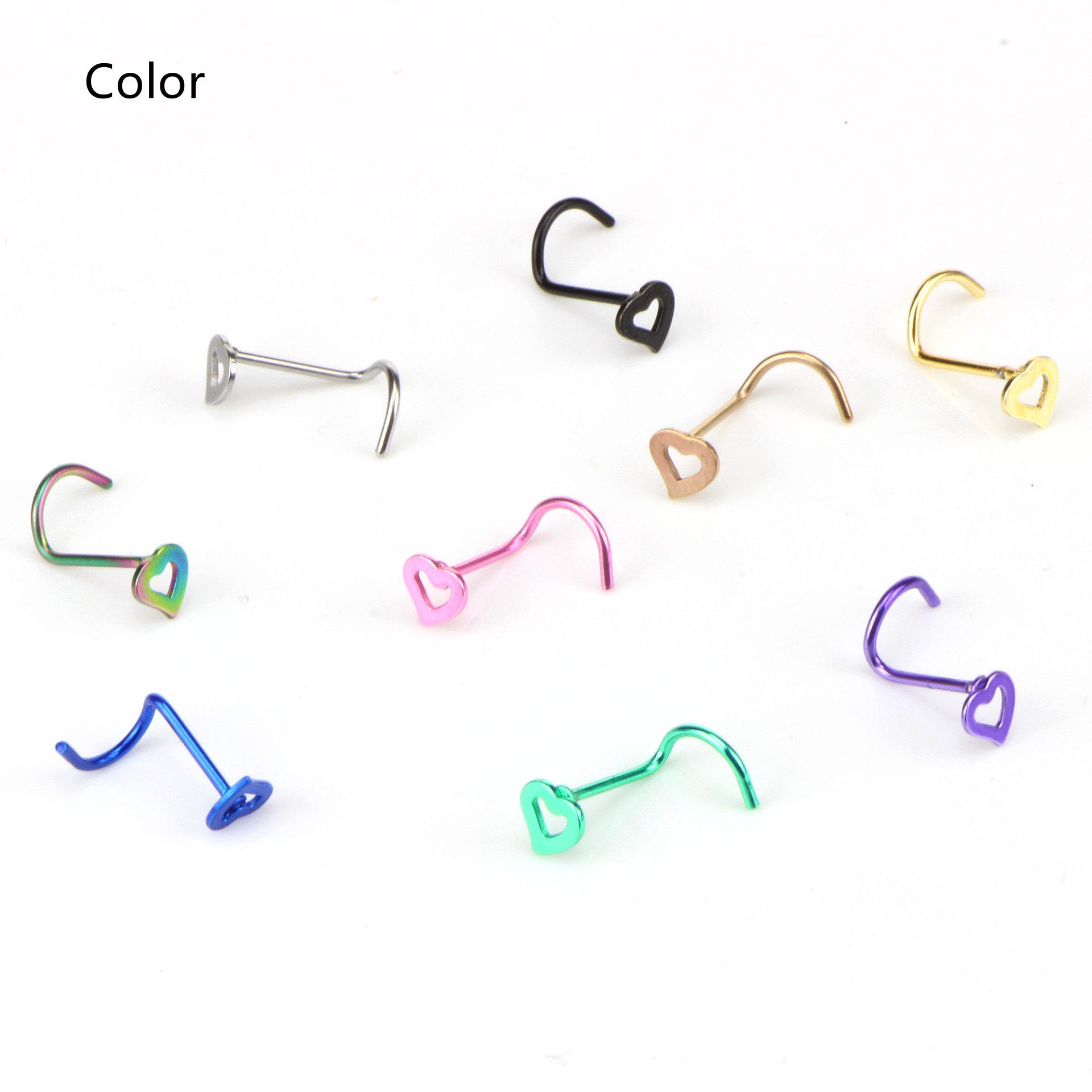 Love Nose Nails Stainless Steel Curved Nose Nails