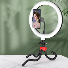 Compatible with Apple, Desktop Tripod 10 Inch LED Net Red Ring Light