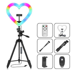 12 Inch Love Music Style RGB Ring Fill Light For Selfie Photography Tripod