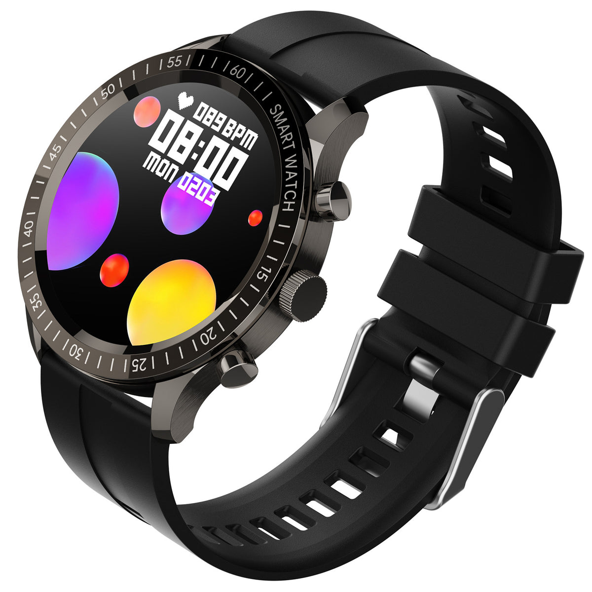 HD 1.32 Large Round Screen Full Touch Waterproof Sports Watch