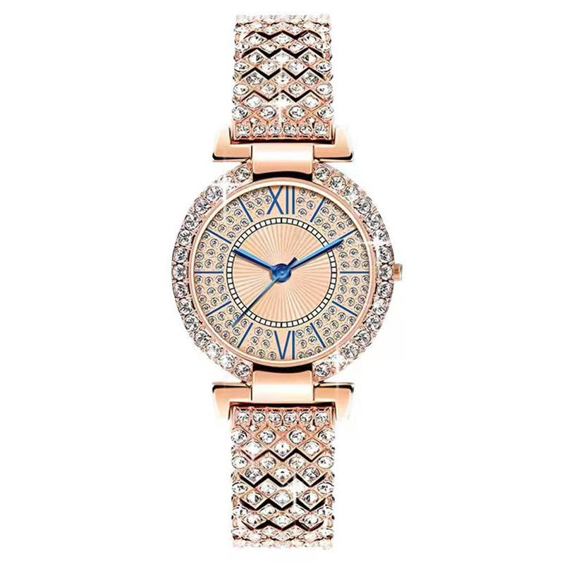 Full Diamond Women's Bracelet Luxury Trendy All-match Quartz Wrist Watch