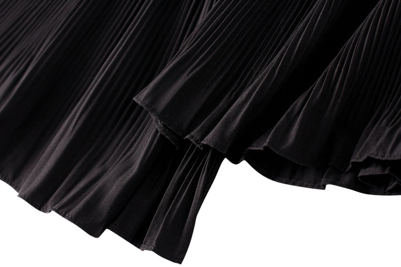 Asymmetric Pleated Cake Ruffled Irregular Skirt