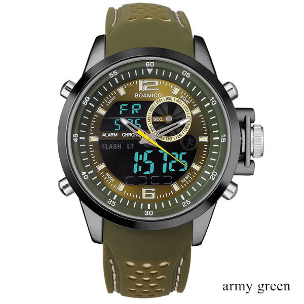 Men's Dual Display Electronic Quartz Watch