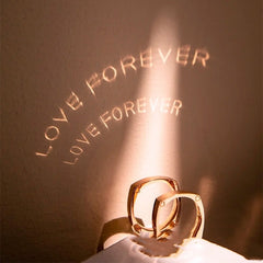 Couple Light Projection LOVE Simple Ring